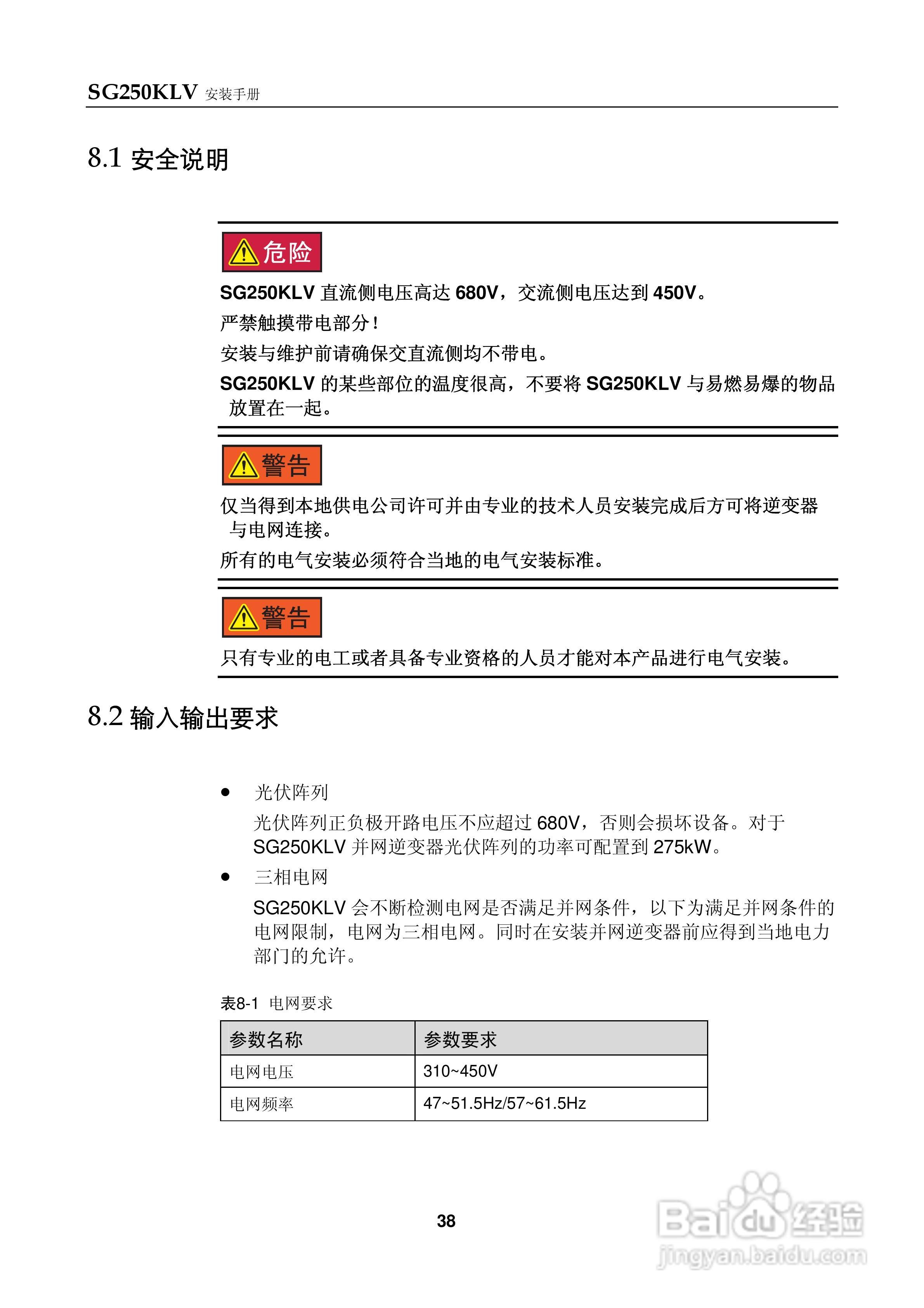SG250KLV光伏并网逆变器使用手册:[5]