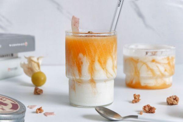 石纹哈密瓜酸奶