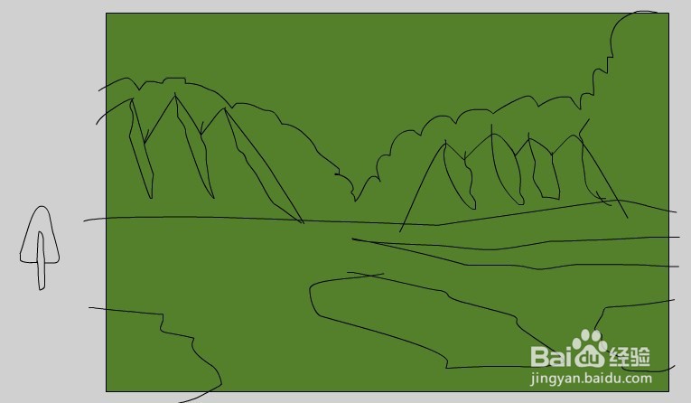 flash绘制山中公路场景