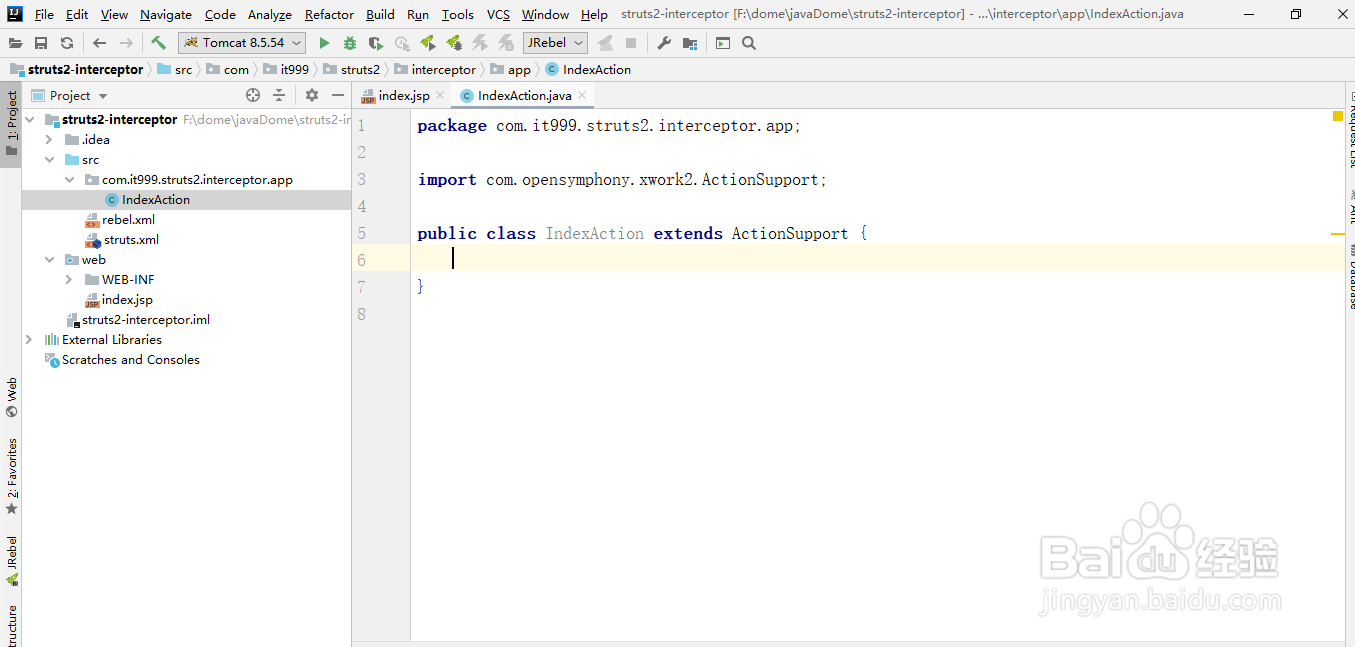自定义sturts2中的拦截器