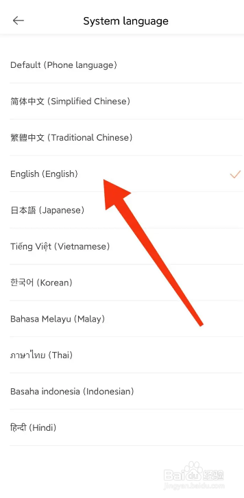 手机无他相机APP从哪切换到其他语言