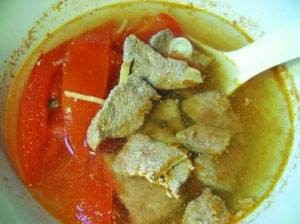 番茄水煮肉片的制作方法