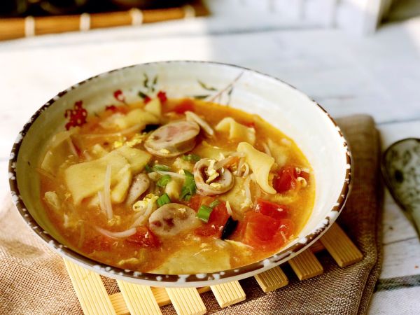 玉米面番茄面片汤