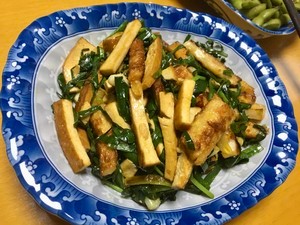 韭菜豆干的做法