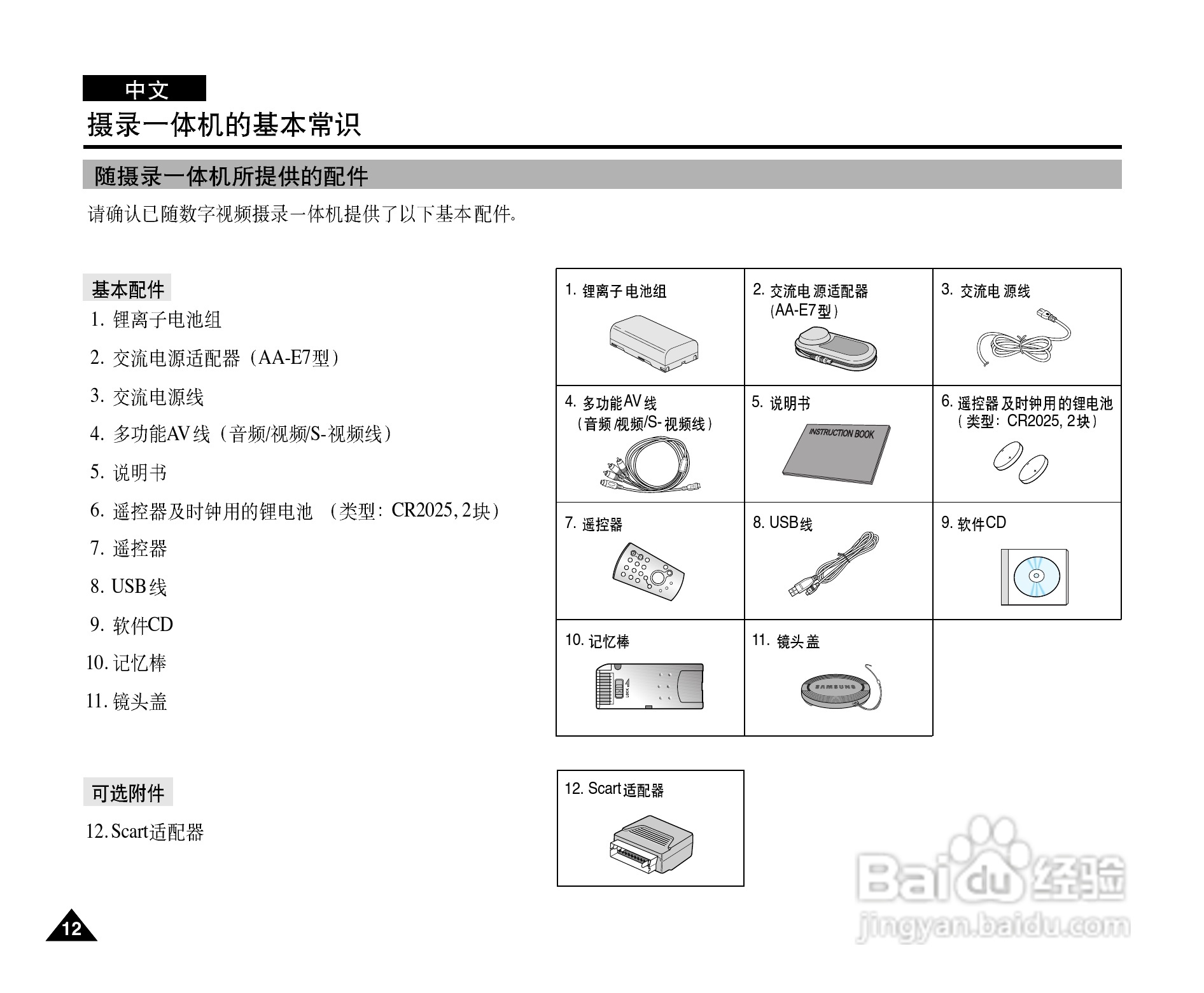 三星VP-D907(i)摄录一体机使用说明书:[2]