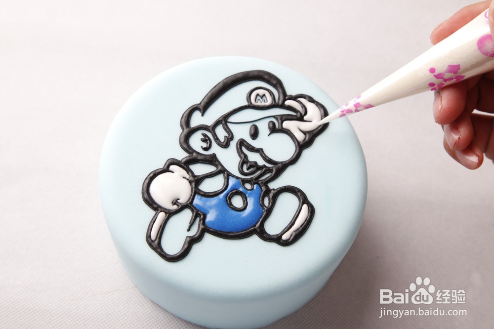 翻糖蛋糕制作步骤，马里奥