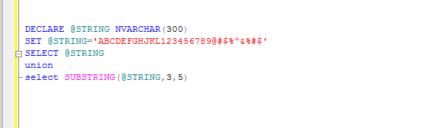 sqlserver常用的字符串操作函数