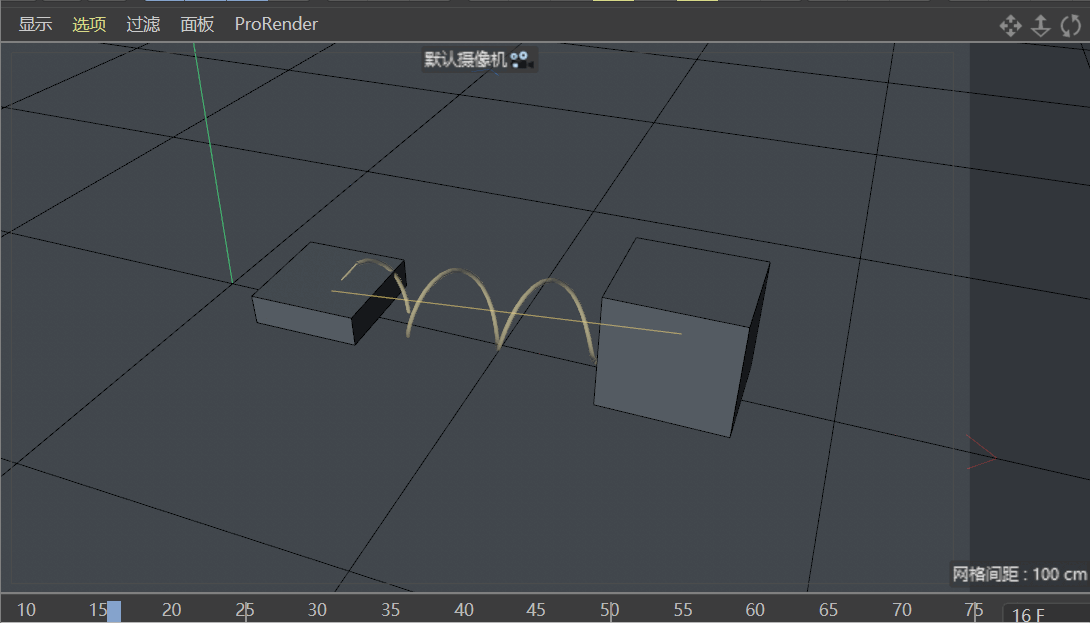 c4d动力学--a模型拉倒b模型的动效