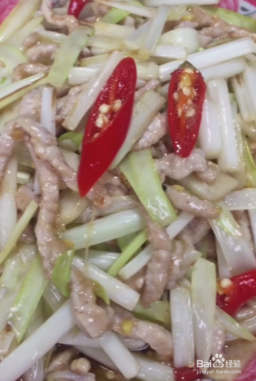 香辣韭黄炒肉的做法