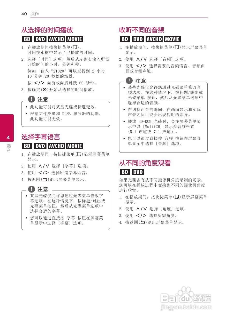 LG BP420蓝光播放器使用说明书:[2]