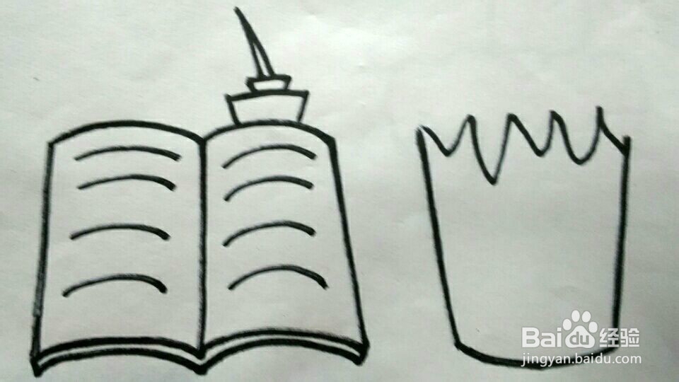 简笔画——书桌一角