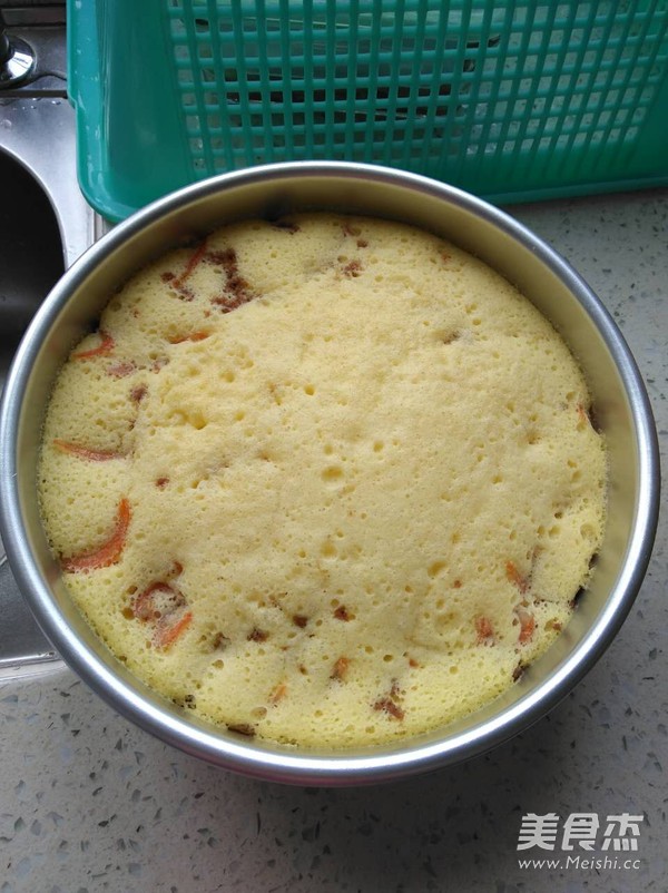 肉臊蒸蛋糕的做法