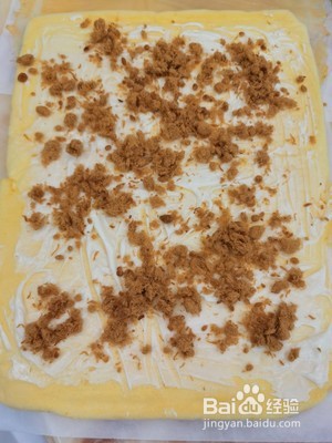 香葱肉松蛋糕卷的做法