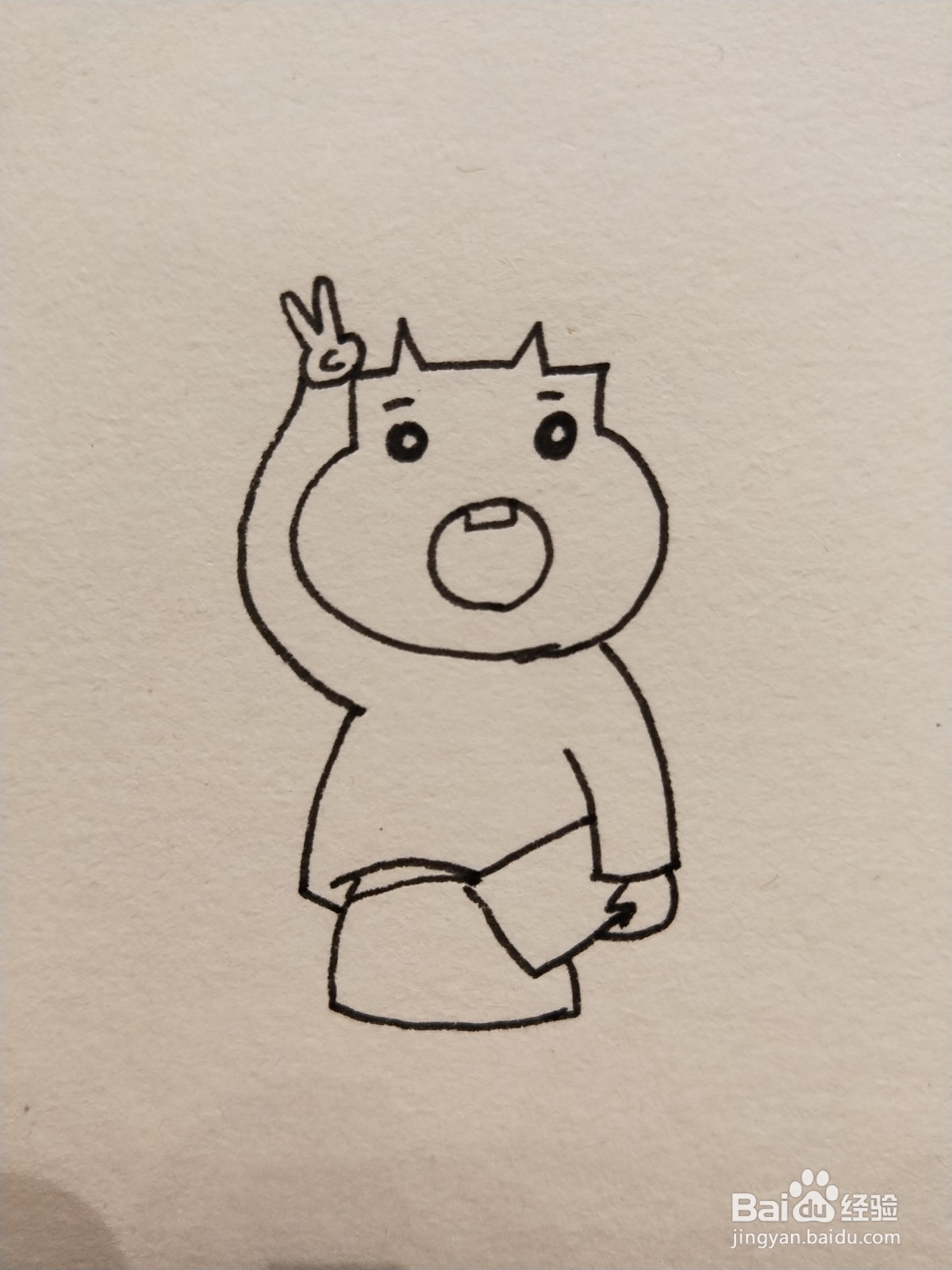 怎样画简笔画——元气女生