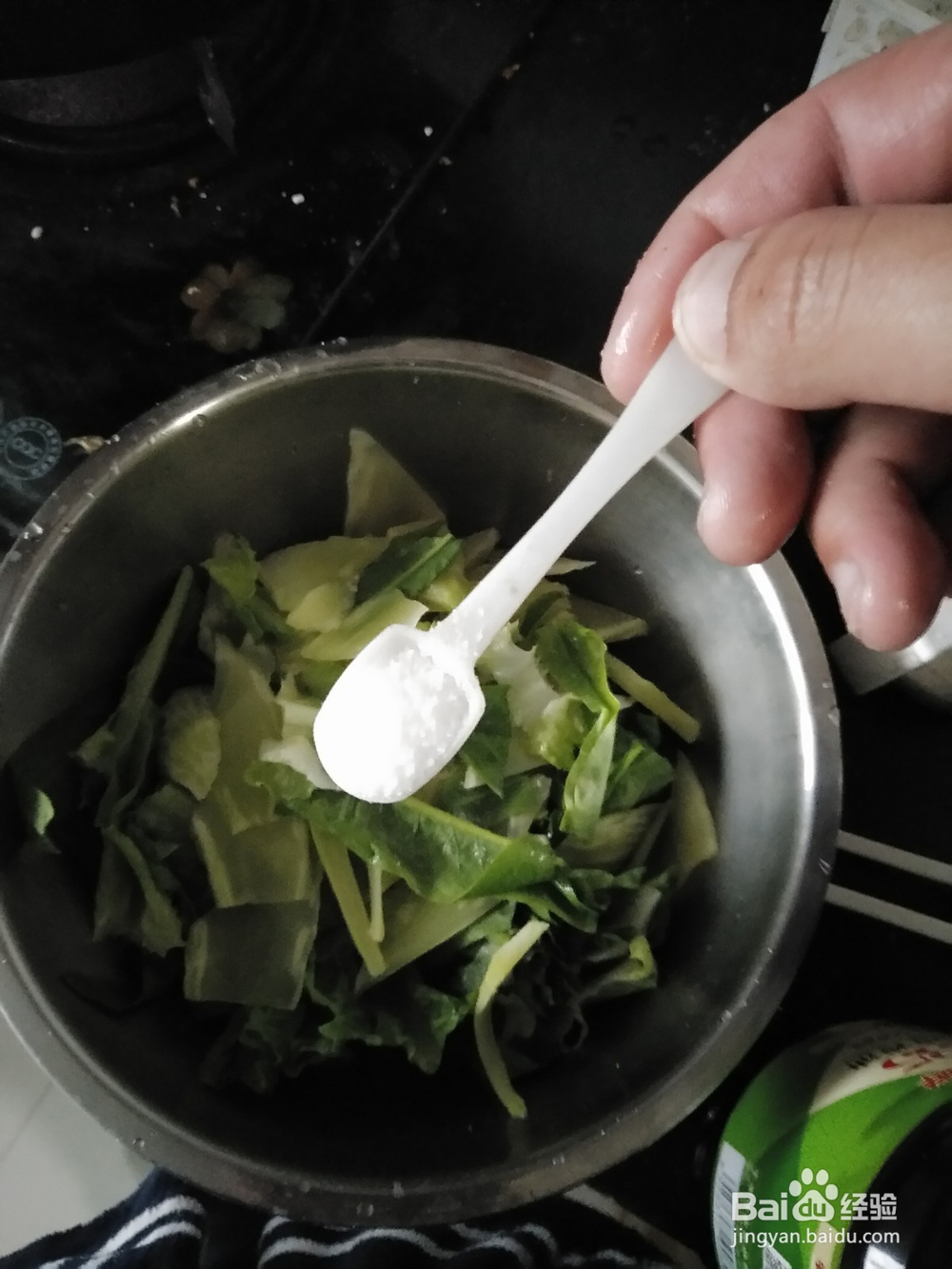 清蒸莴笋片和叶子