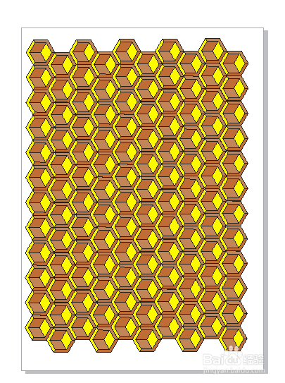 CDR六边形底纹制作