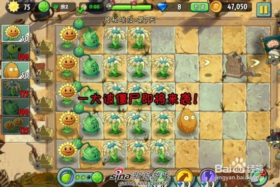 植物大战僵尸2中文版神秘埃及第七关：[2]二星