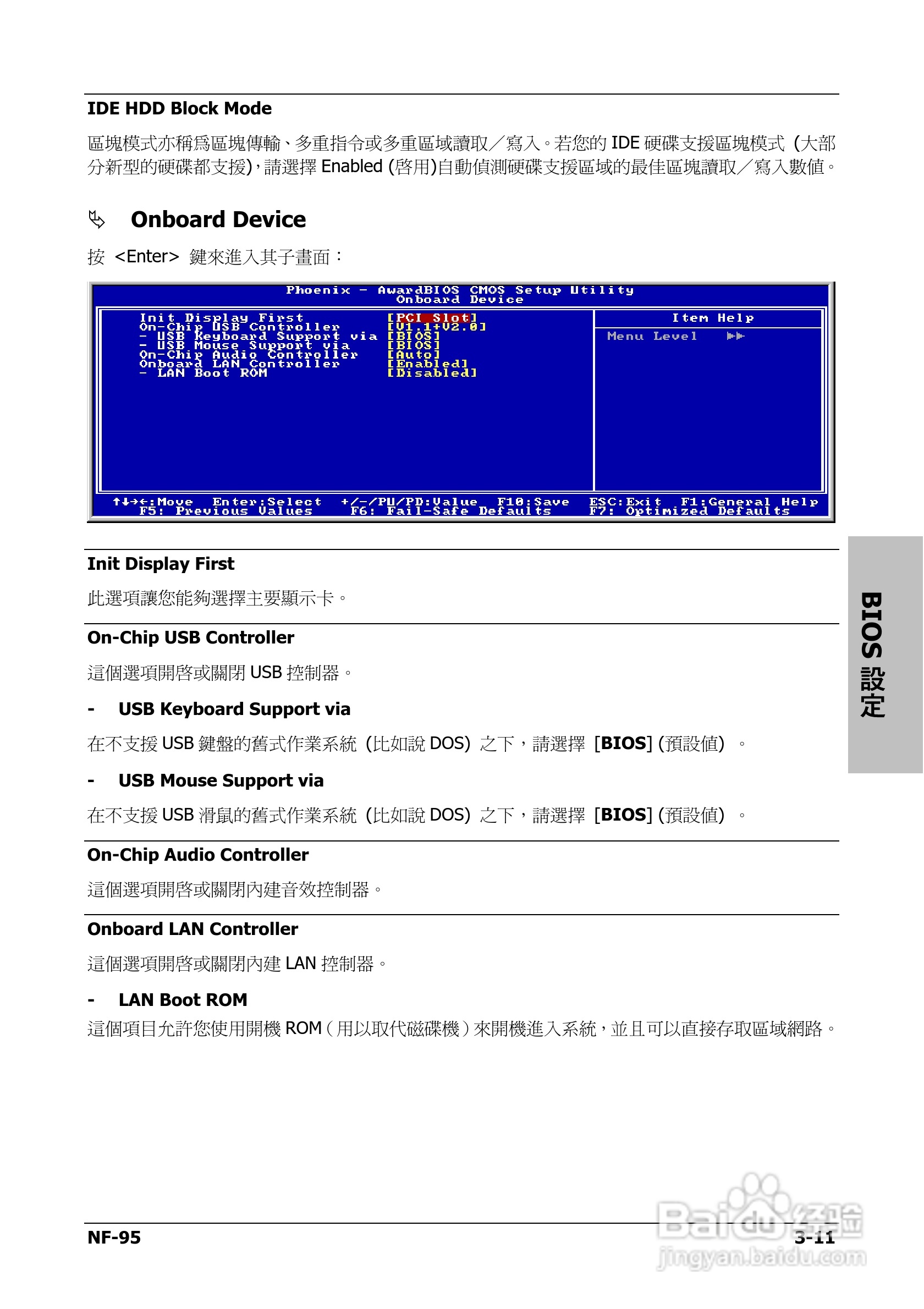 升技NF-95主板使用说明书:[4]