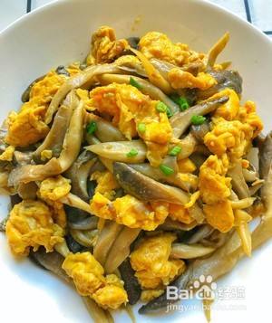 鲜美好吃的平菇炒蛋
