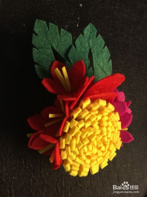 可爱的不织布花 百度经验