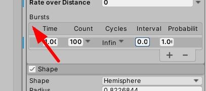 unity粒子爆发probability怎么设置