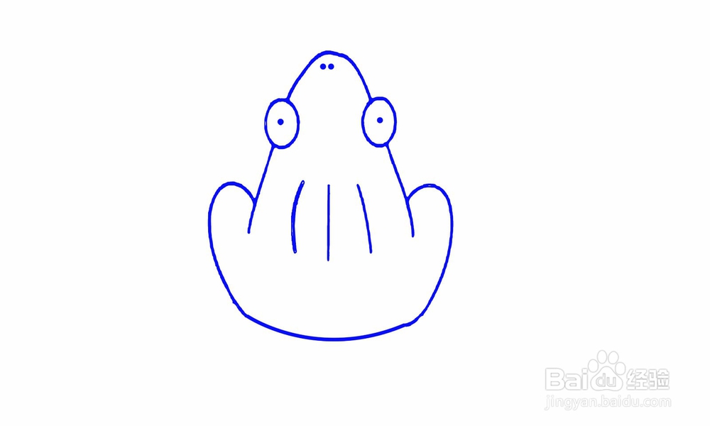 简笔画青蛙的背影如何画?