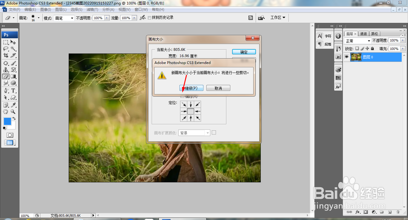 PS使用画布命令快速裁剪等比例图片