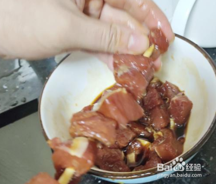 自制牛肉串烧烤