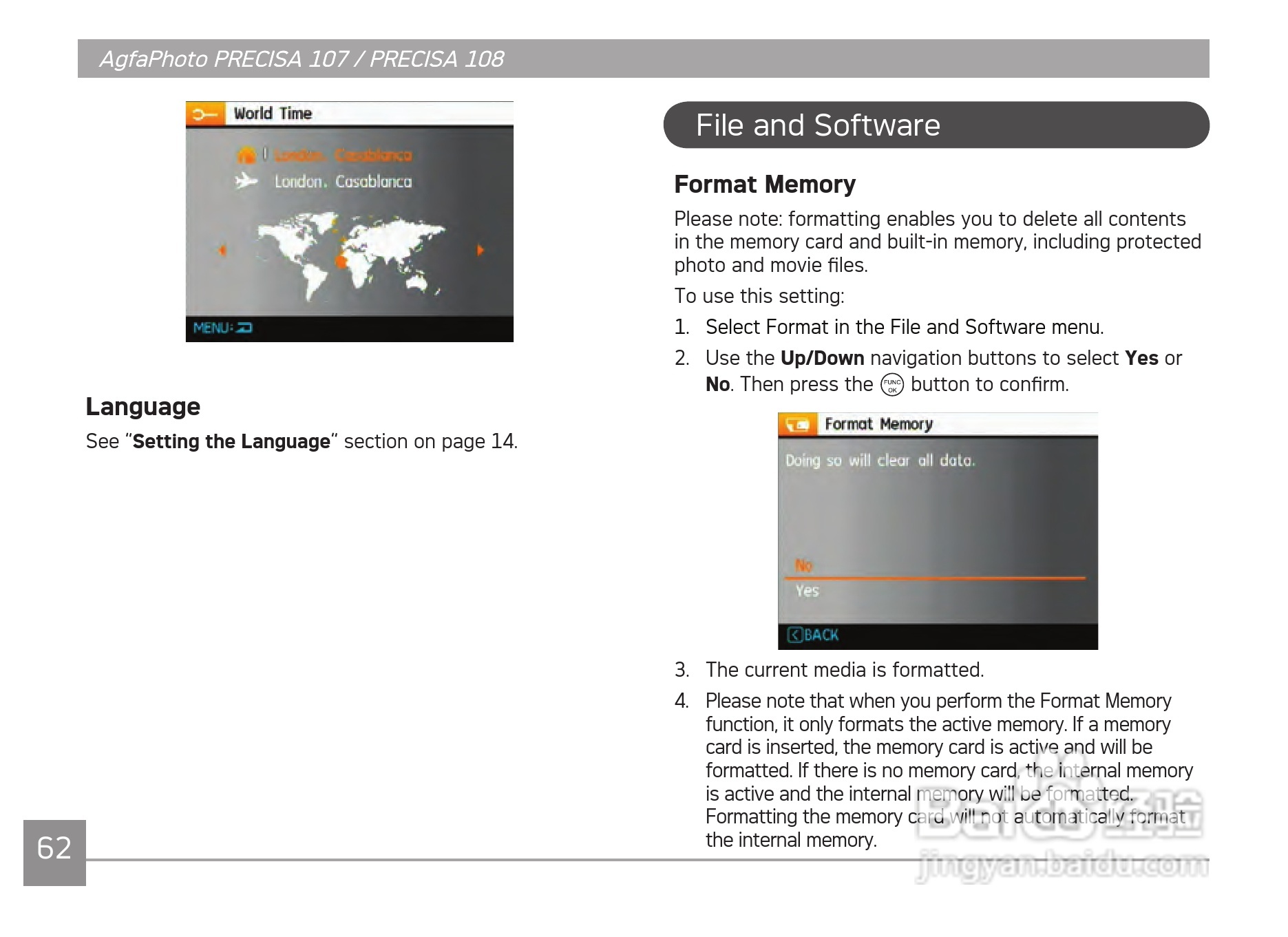爱克发AgfaPhoto PRECISA 108数码相机使用说明书:[7]