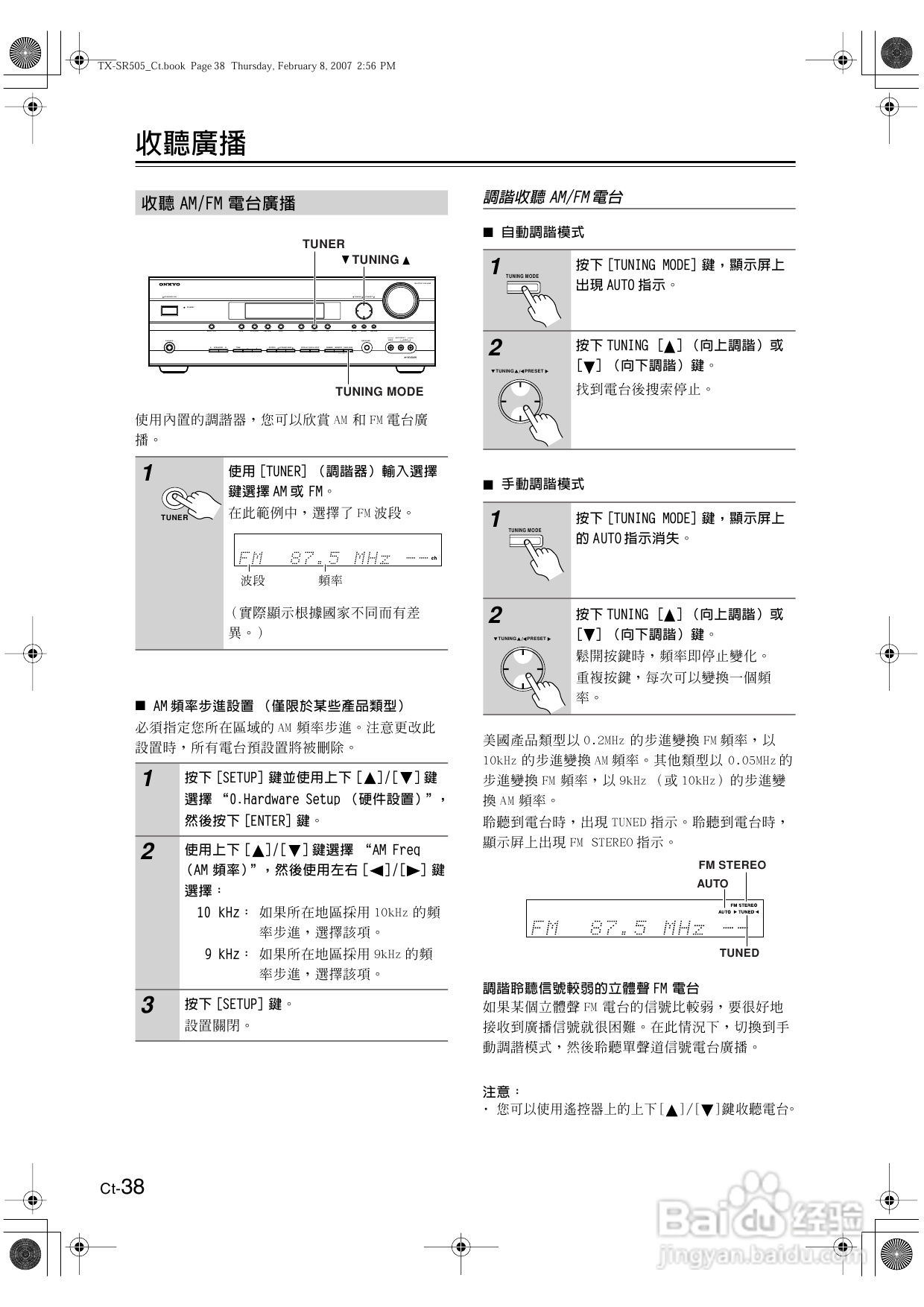 安桥TX-SR505型影音扩大机使用说明书:[2]