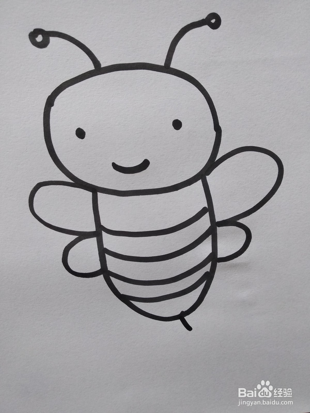 卡通蜜蜂简笔画怎么画
