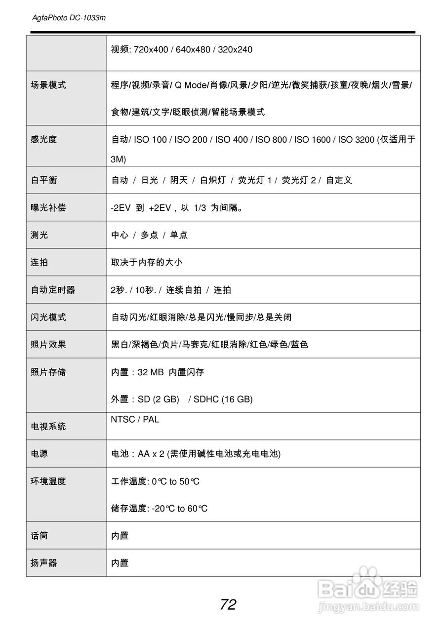 爱克发AgfaPhoto DC-1033m数码相机使用说明书:[8]