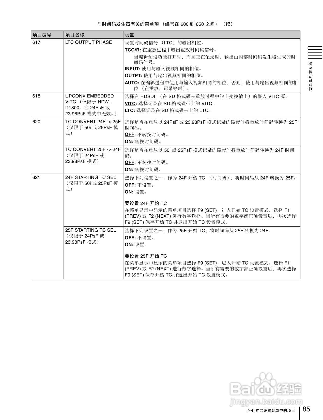 SONY HDW-1800/D1800高清晰度数字磁带录像机操作手册:[5]