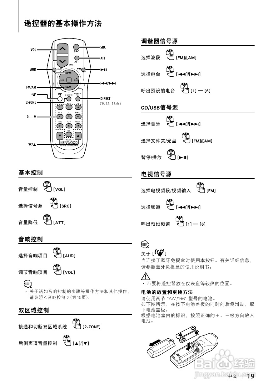 KENWOOD KDC-MP6539U/6039 CD接收机使用说明书:[1]