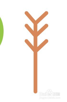 flash用椭圆形等绘制简单的树木