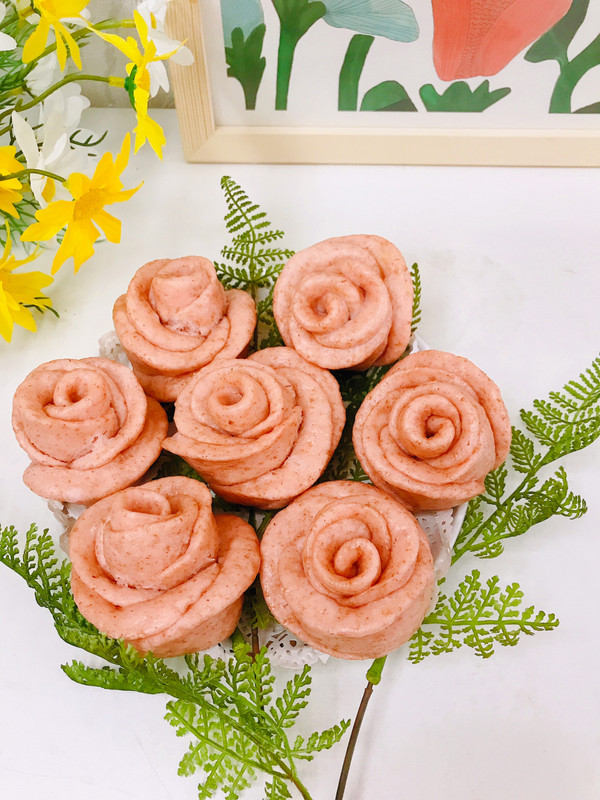 全麦玫瑰花馒头