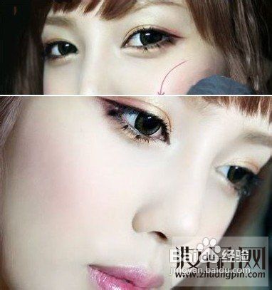 桃花恋爱眼妆画法