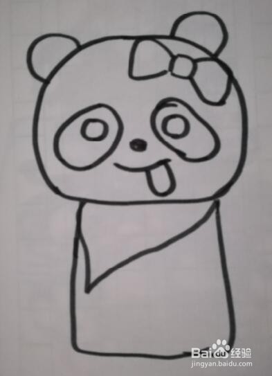 简笔画 熊猫的画法