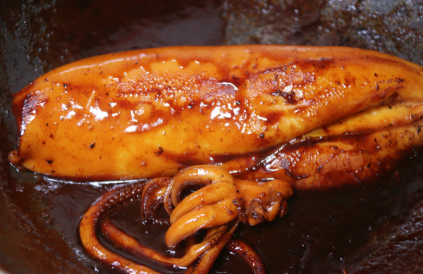 酱汁鱿鱼一出锅我流口水了