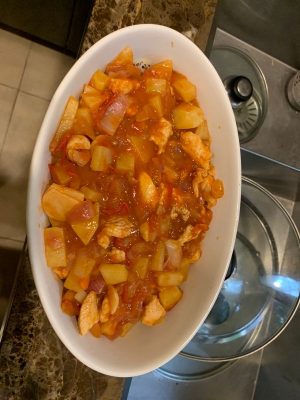 番茄芝士鸡肉焗饭