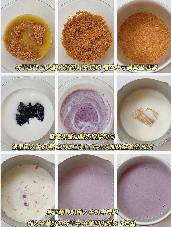 蓝莓酸奶慕斯蛋糕