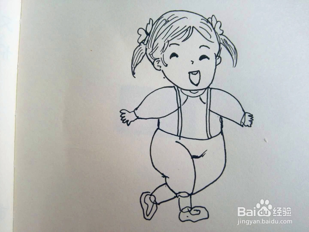 彩笔画之小胖妞
