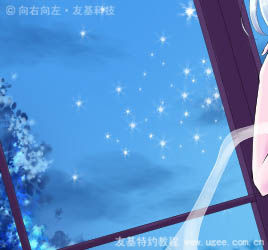 PT与PS结合怎样鼠绘唯美的蓝色卡通女孩