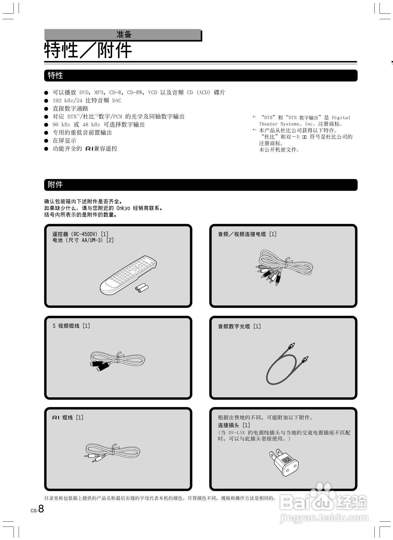 安桥DVD播放机DV-L5X型使用说明书:[1]