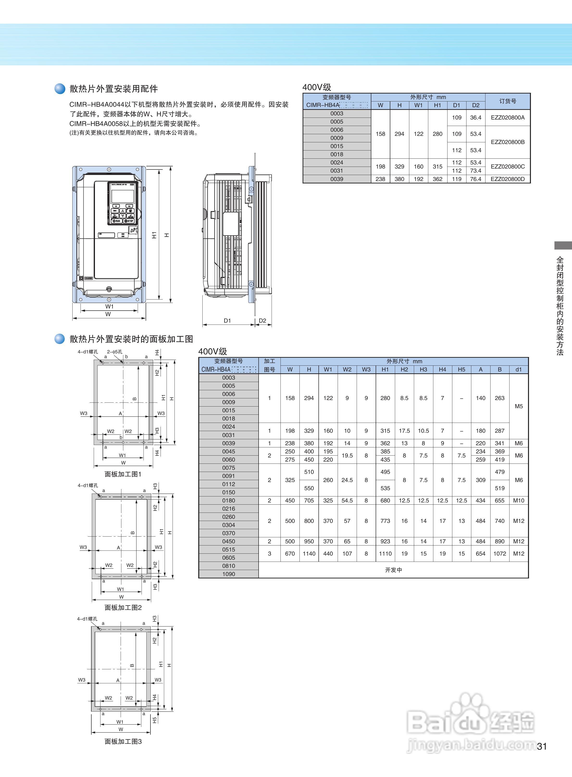 YASKAWA H1000 安川总负载高性能变频器说明书:[4]