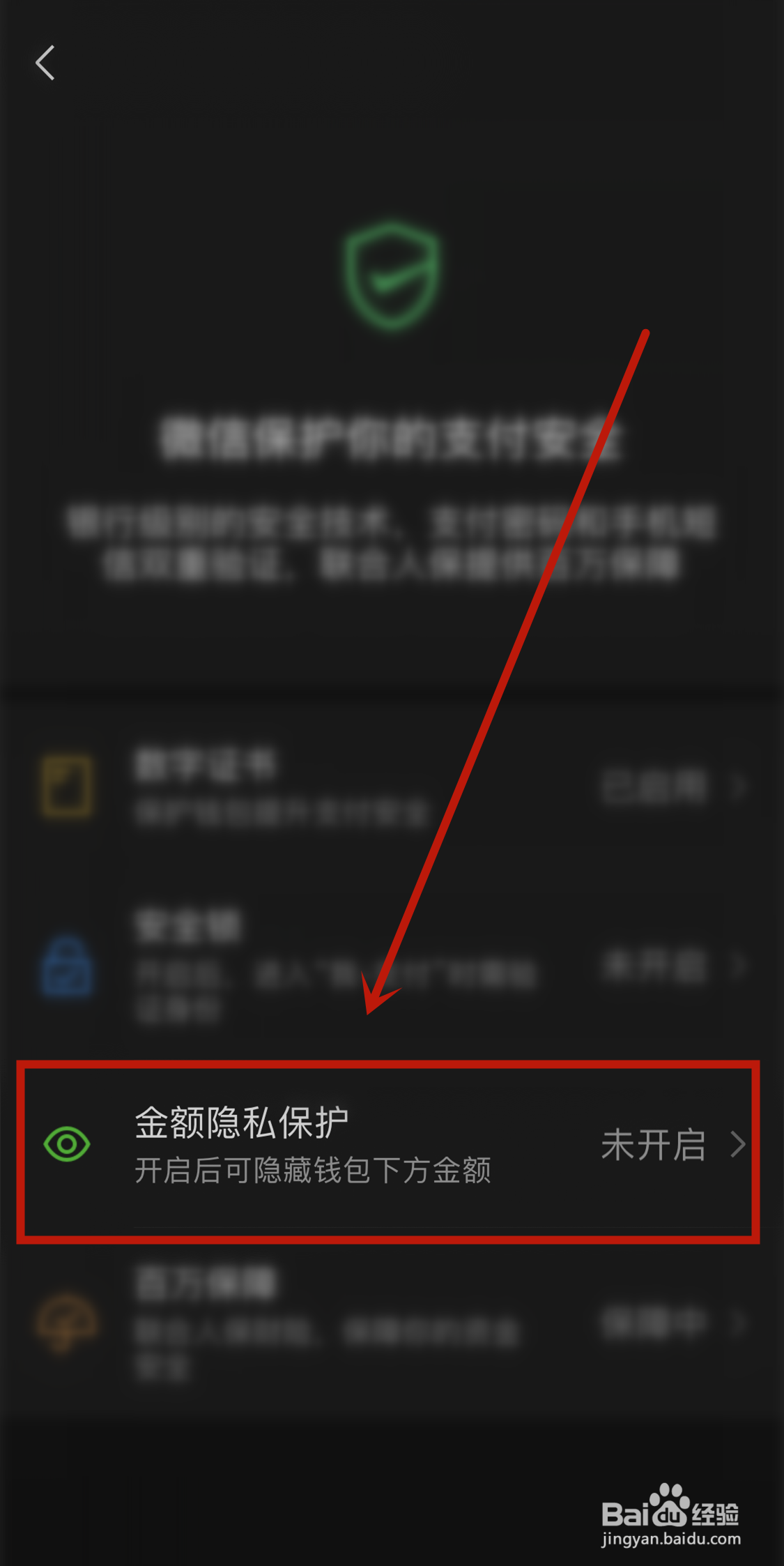 微信在哪设置隐藏钱包金额