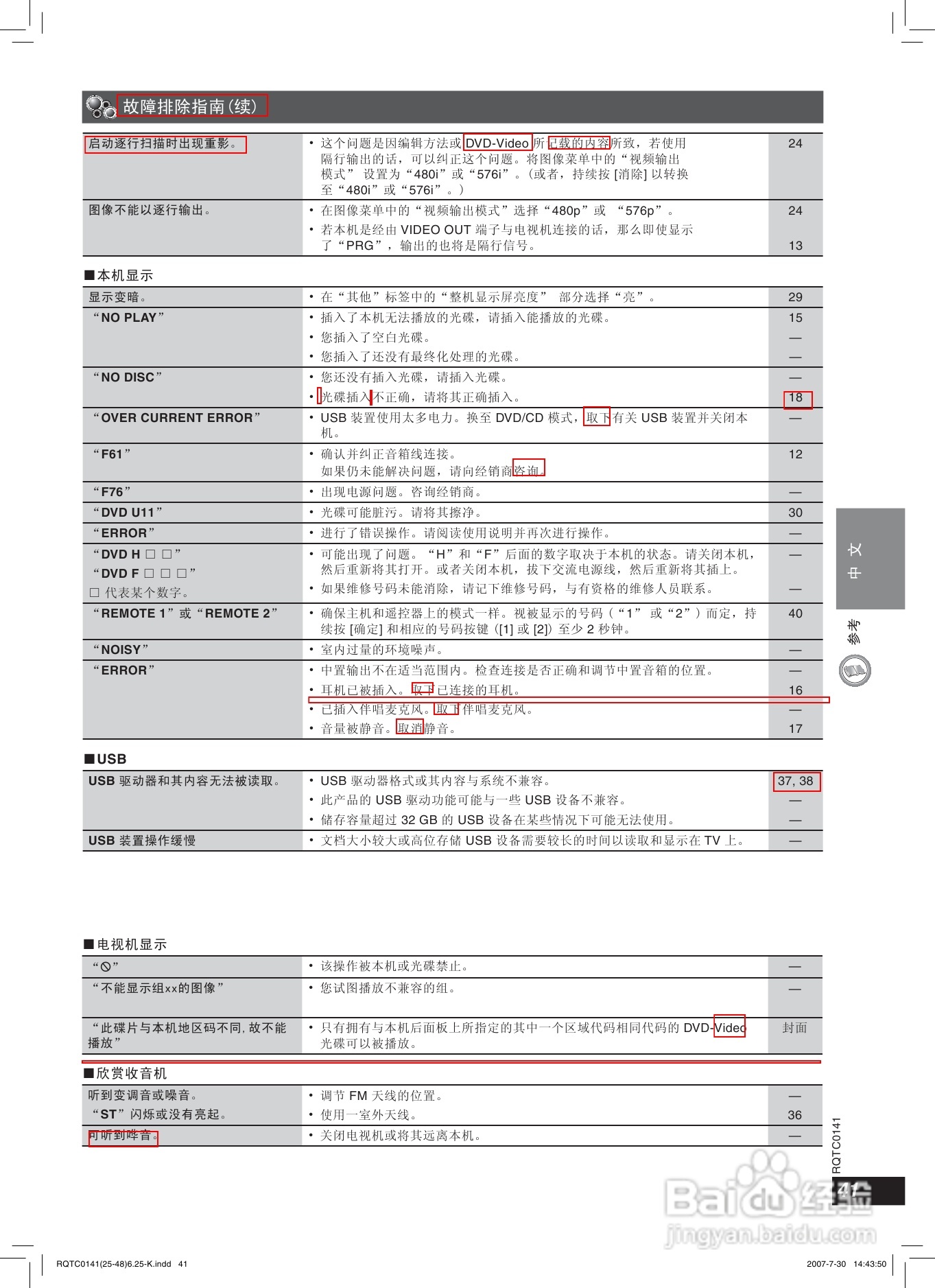 松下SC-HT609家庭影院使用说明书:[3]
