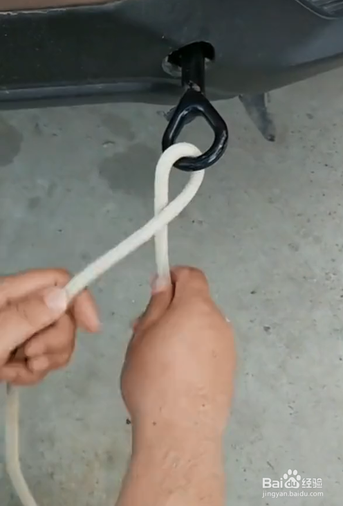 如何打拖车压扣结？