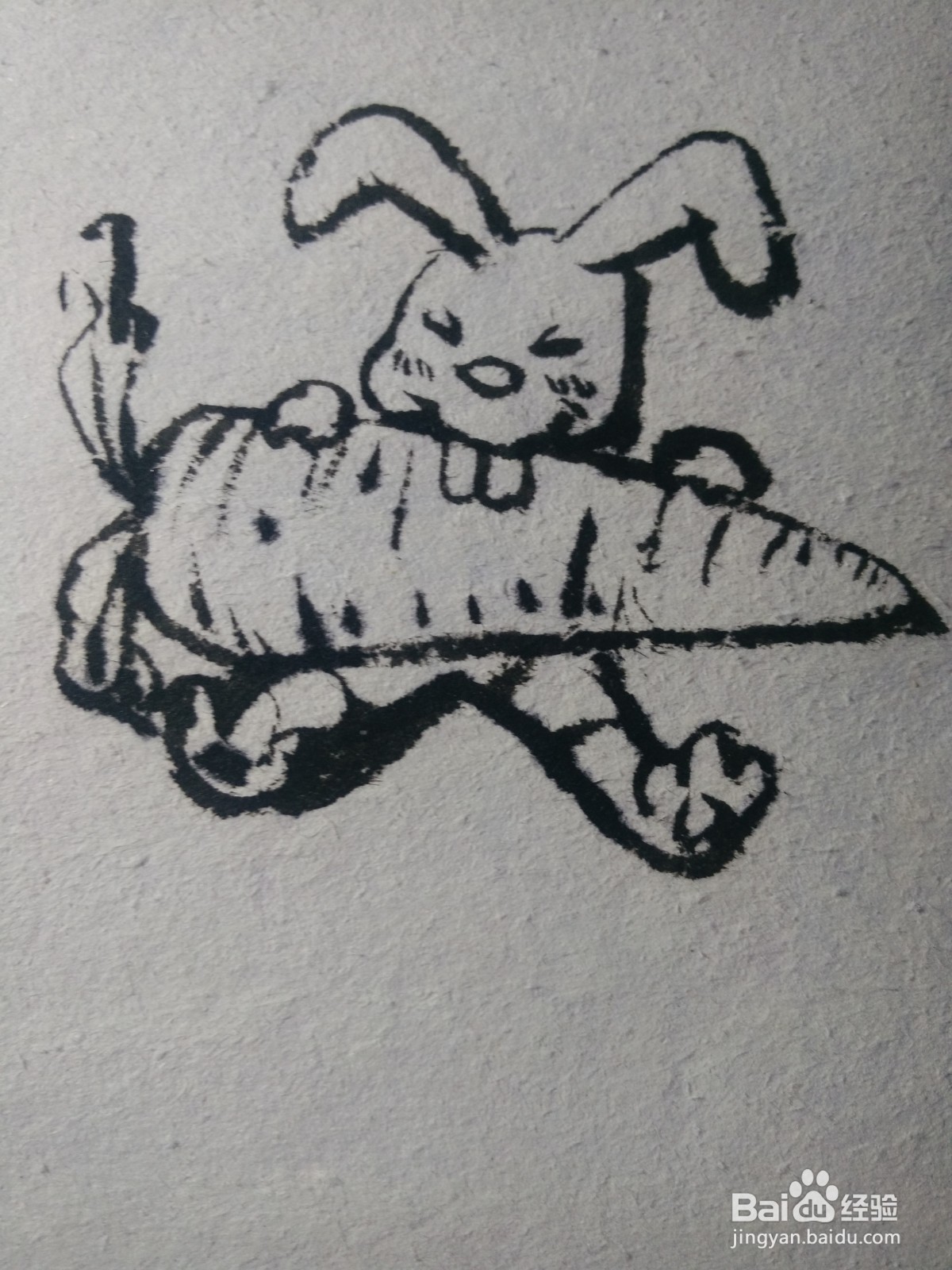 怎么画吃萝卜的兔子