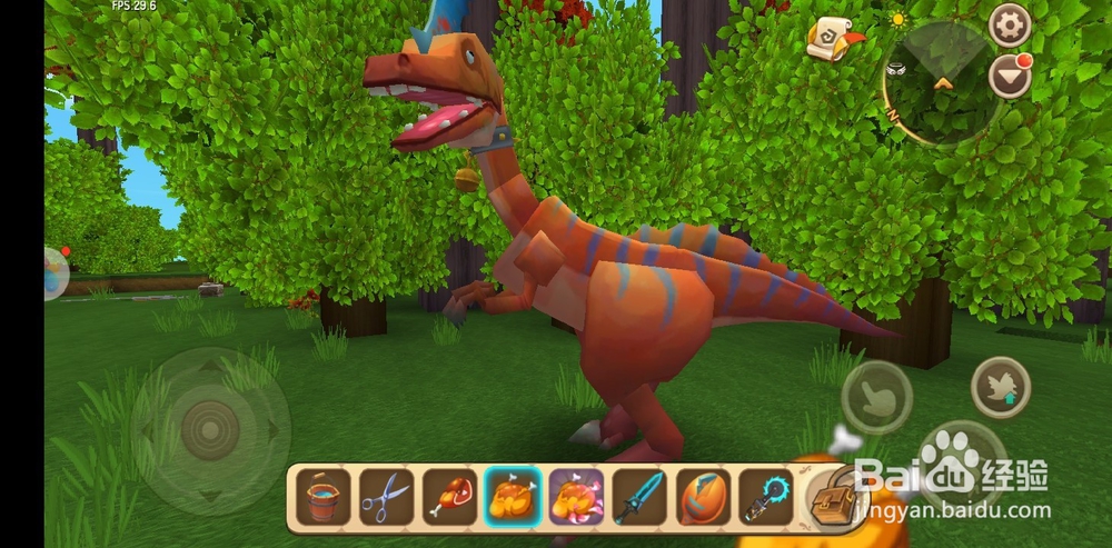 迷你世界中怎么驯服迅猛龙？